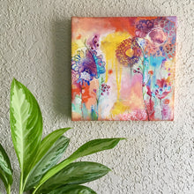 Load image into Gallery viewer, Abstract floral and graffiti canvas painting and art prints by Martice Smith. CrazyPlantLady artwork, Jungalow vibes.