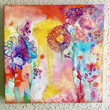 Load image into Gallery viewer, Abstract floral and graffiti canvas painting and art prints by Martice Smith. CrazyPlantLady artwork, Jungalow vibes.
